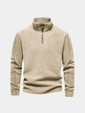 Cross & Crown Alpine Quarter-Zip Sweater - Khaki